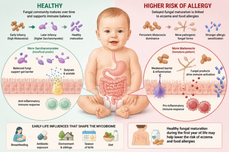 The Forgotten Fungi in a Baby’s Gut: Could They Influence Allergy Risk Years Later?