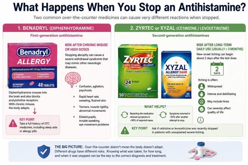What Happens When You Stop an Antihistamine? Not All Withdrawal Reactions Are the Same